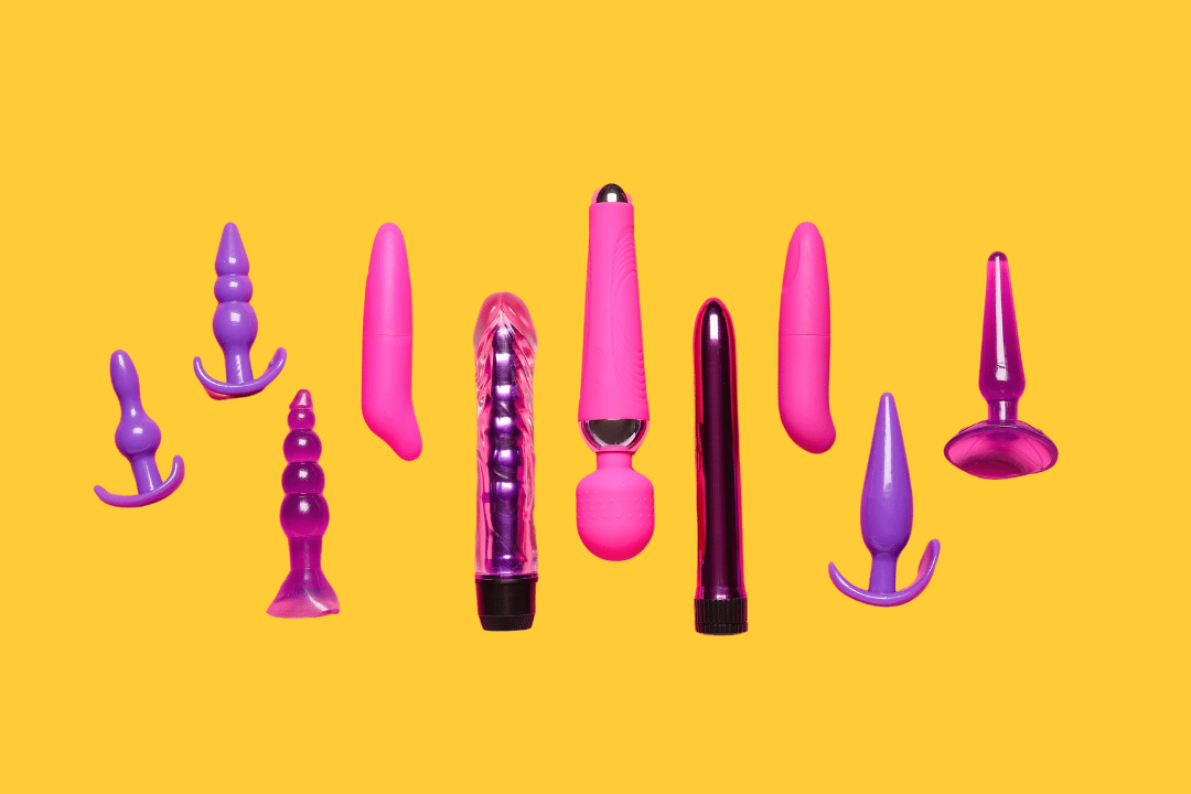 A HEADER IMAGE. Showing a slection of vibrators, dildos and butt plugs