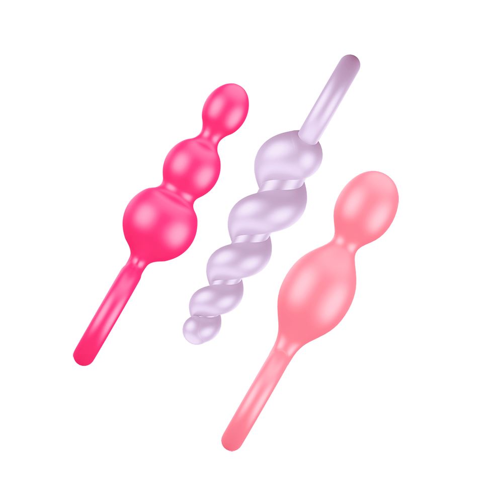Satisfyer Plugs - Coloured (Pink Purple & Red) (Booty Call - Coloured set of 3)
