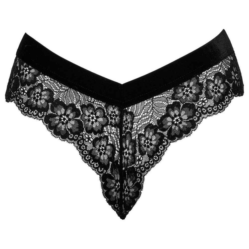 Cottelli Lace Panties with Detachable Chain – Velvet Waist