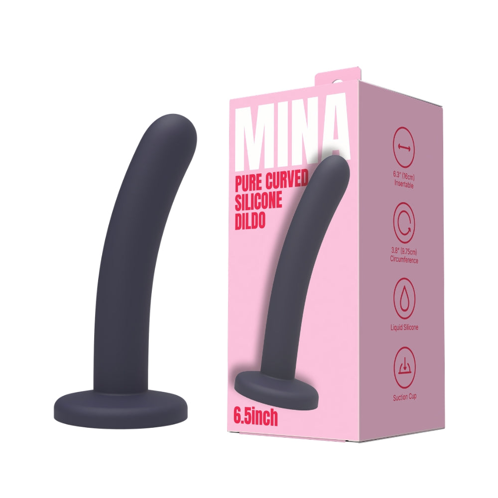 Mina Pure Curved Silicone Dildo 6.5 Inch