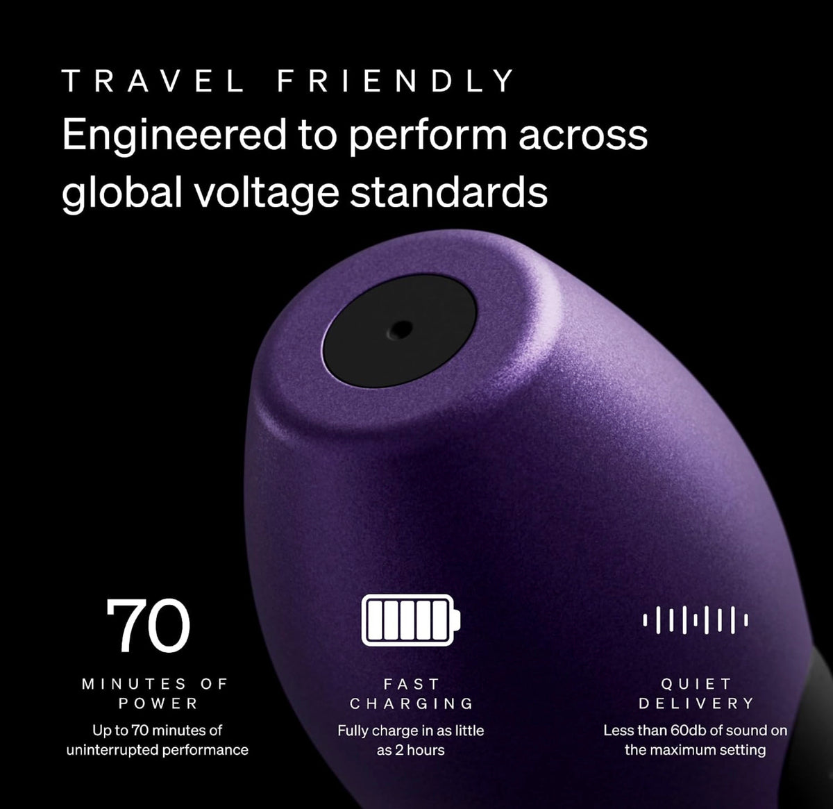 Purple wand massager by Doxy