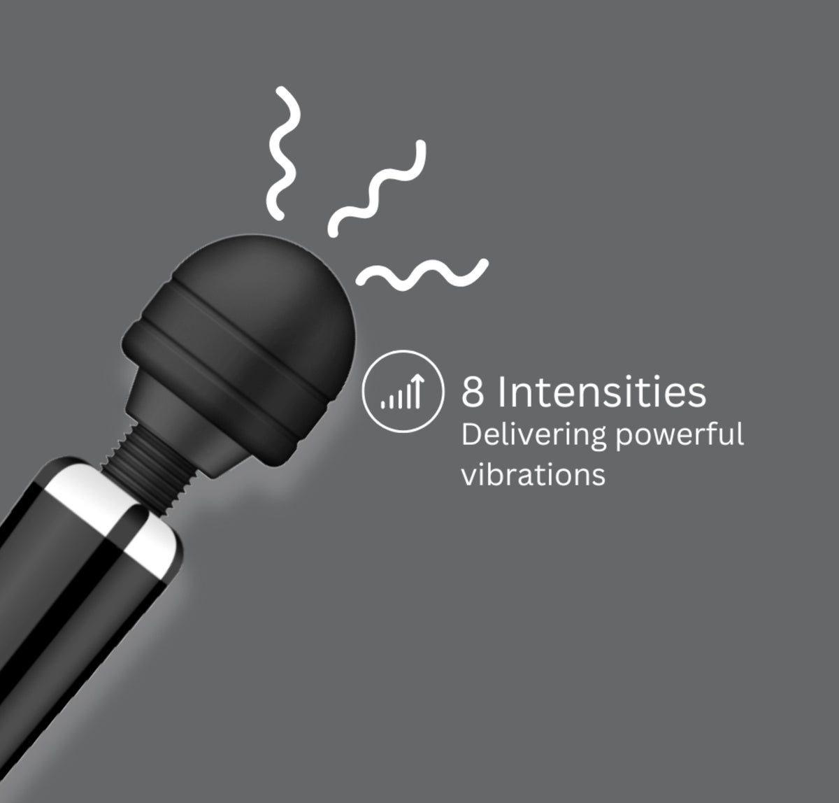 Loving Joy Rechargeable Magic Wand Vibrator Black