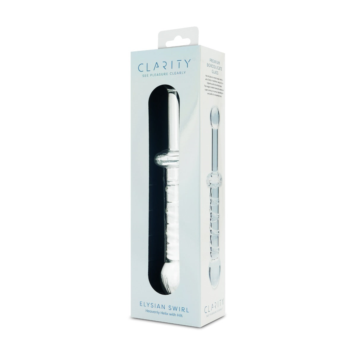 Clarity - Glass Dildo - Elysian Swirl