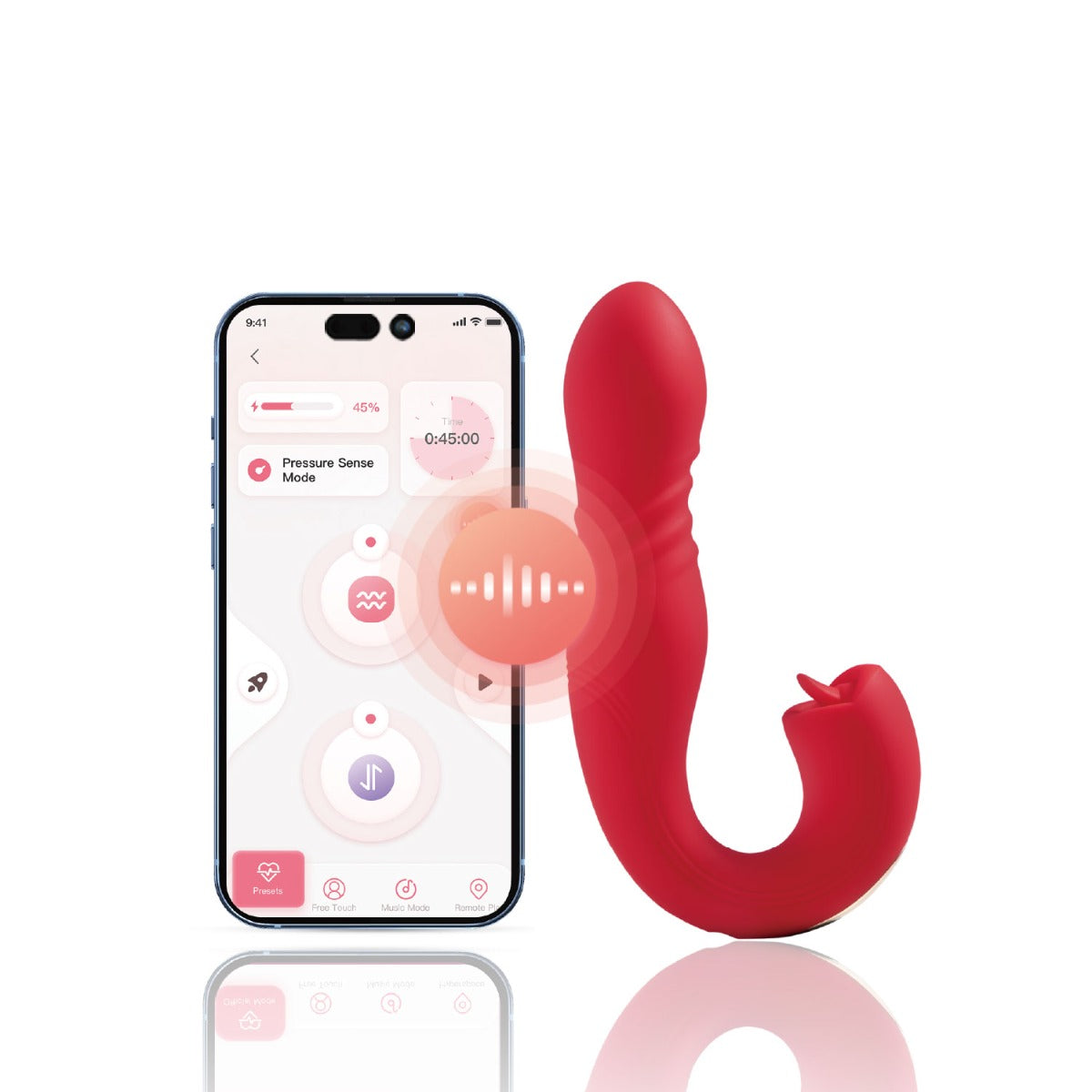Honey Play Box - Joi Thrust 2 - Thrusting G Spot Vibrator & Tongue Clit Licker (App Controlled Pressure Sensing)