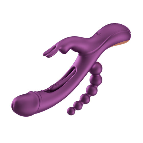Honey Play Box - Trilux - Kinky Finger Rabbit Vibrator with Anal Beads