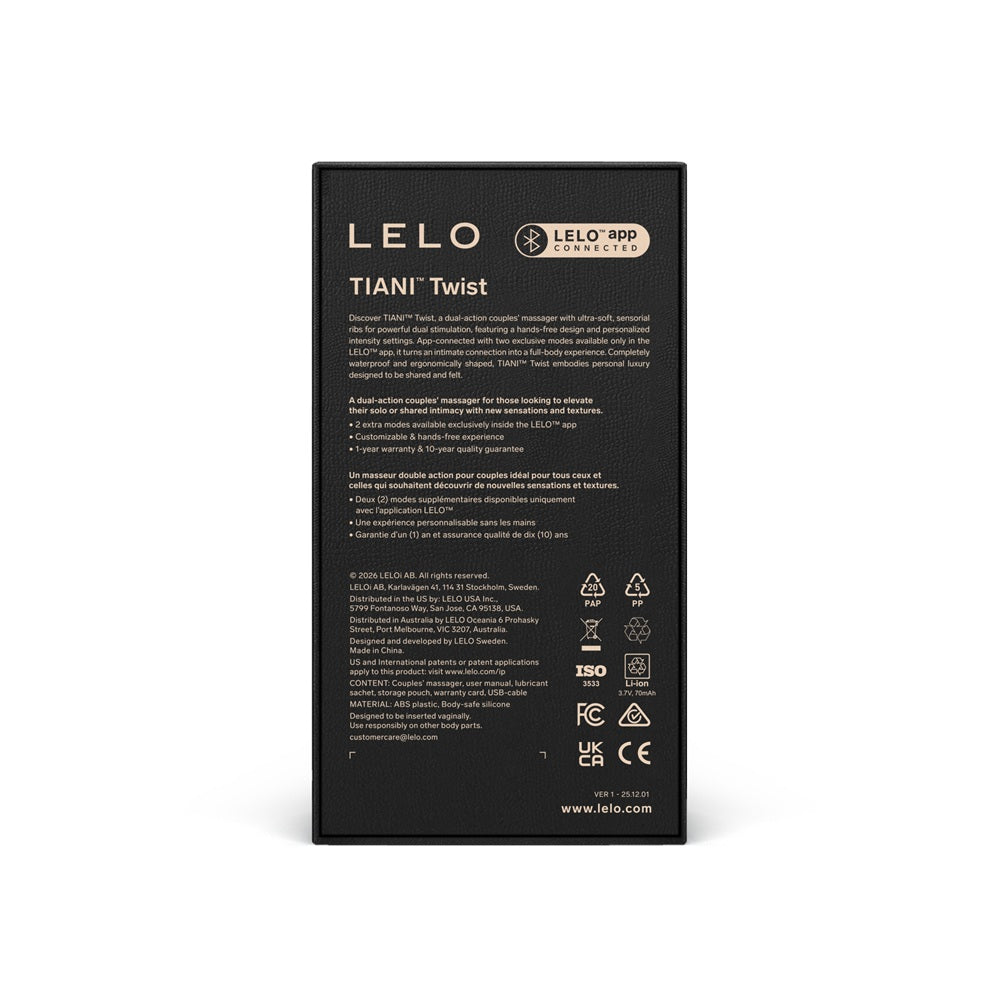 LELO Tiani Twist Couples Massager Lavender