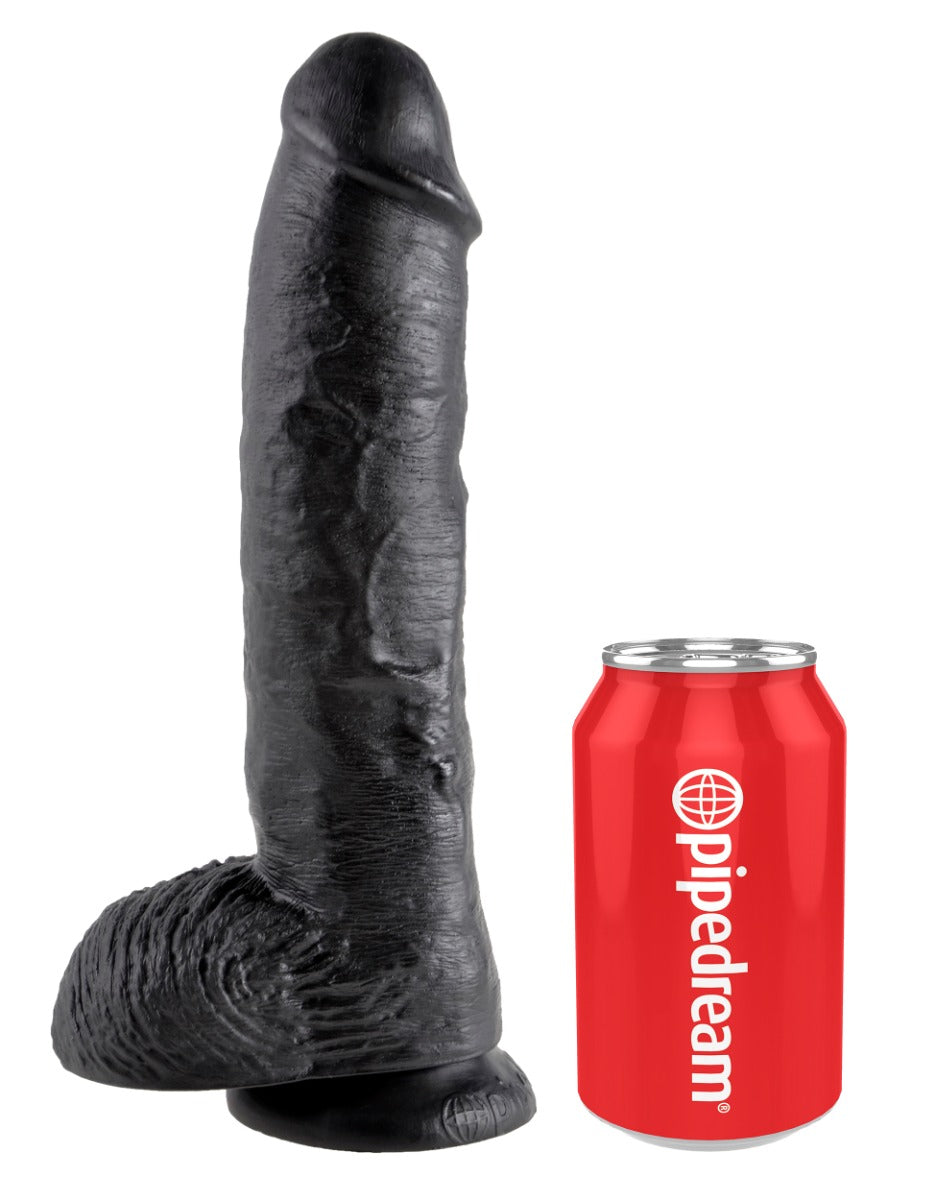 Pipedream - King Cock - 10" Cock with Balls - Black