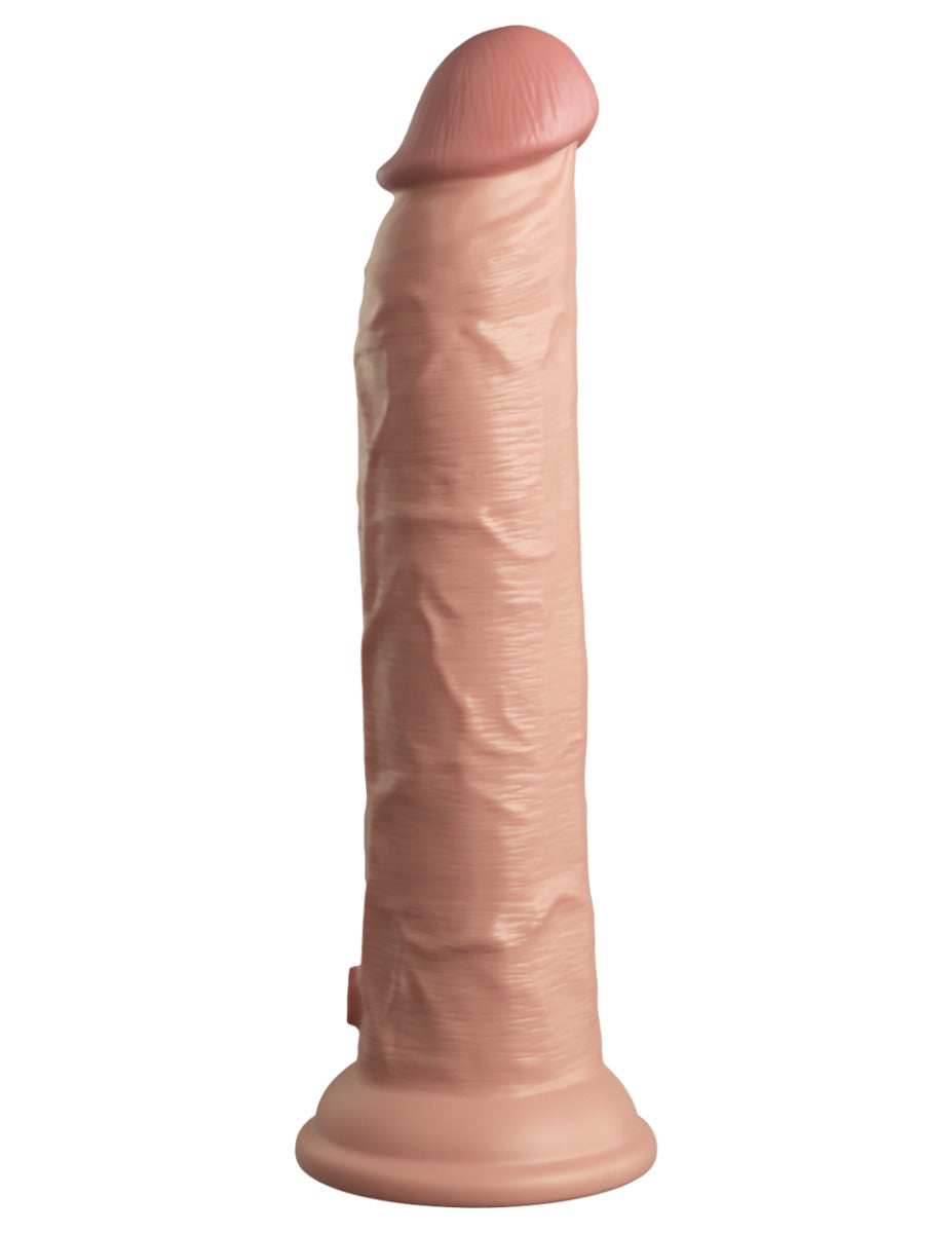 Pipedream - King Cock Elite - 9" Dual Density Vibrating Silicone Cock with Remote - Light