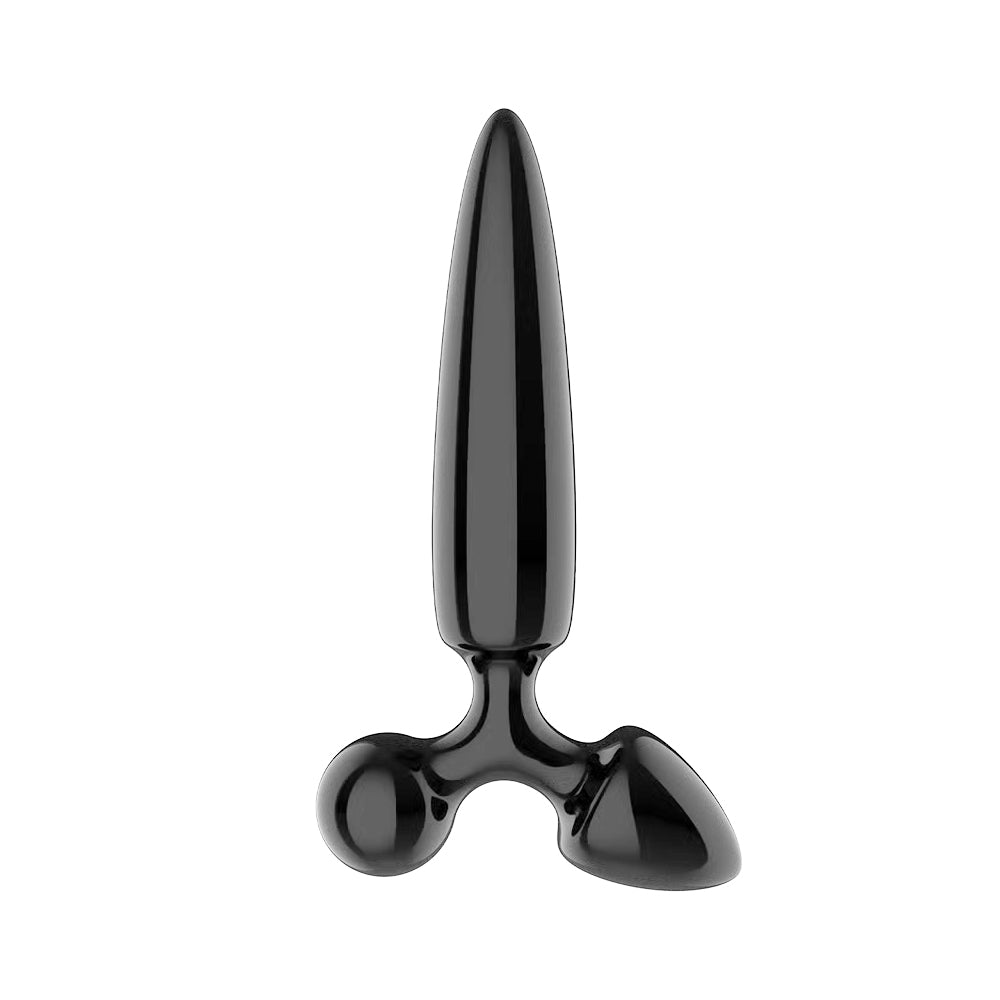 Satisfyer Triple Crystal 1 Glass Dildo - Black