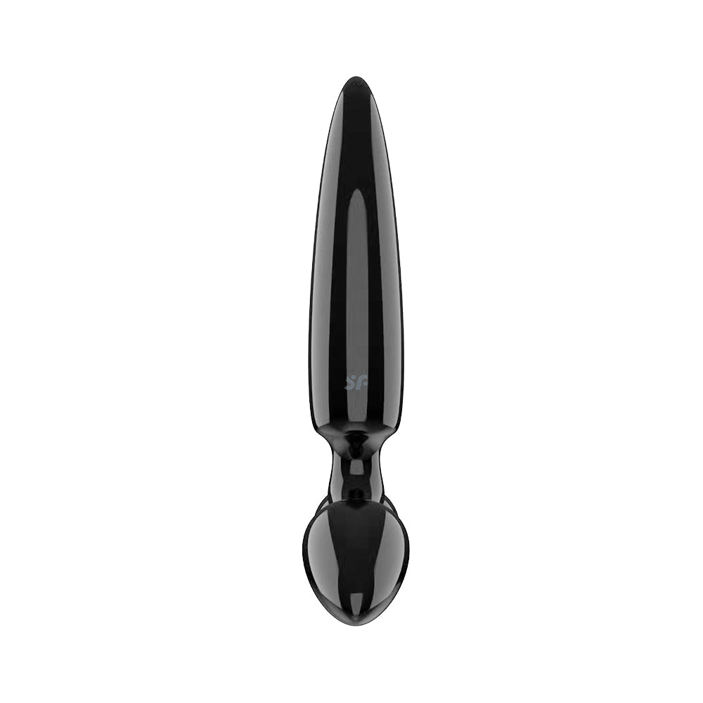 Satisfyer Triple Crystal 1 Glass Dildo - Black