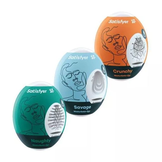 Satisfyer 3er Set Naughty Savage Crunchy - Assorted