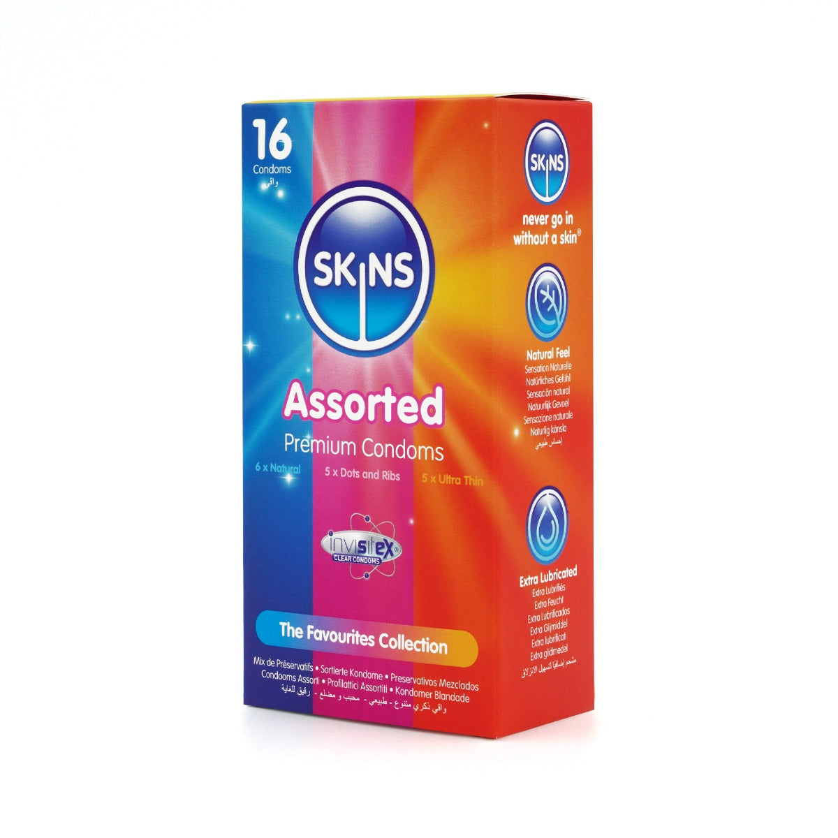 Skins Condoms Assorted 16 Pack - D&R NAT UT
