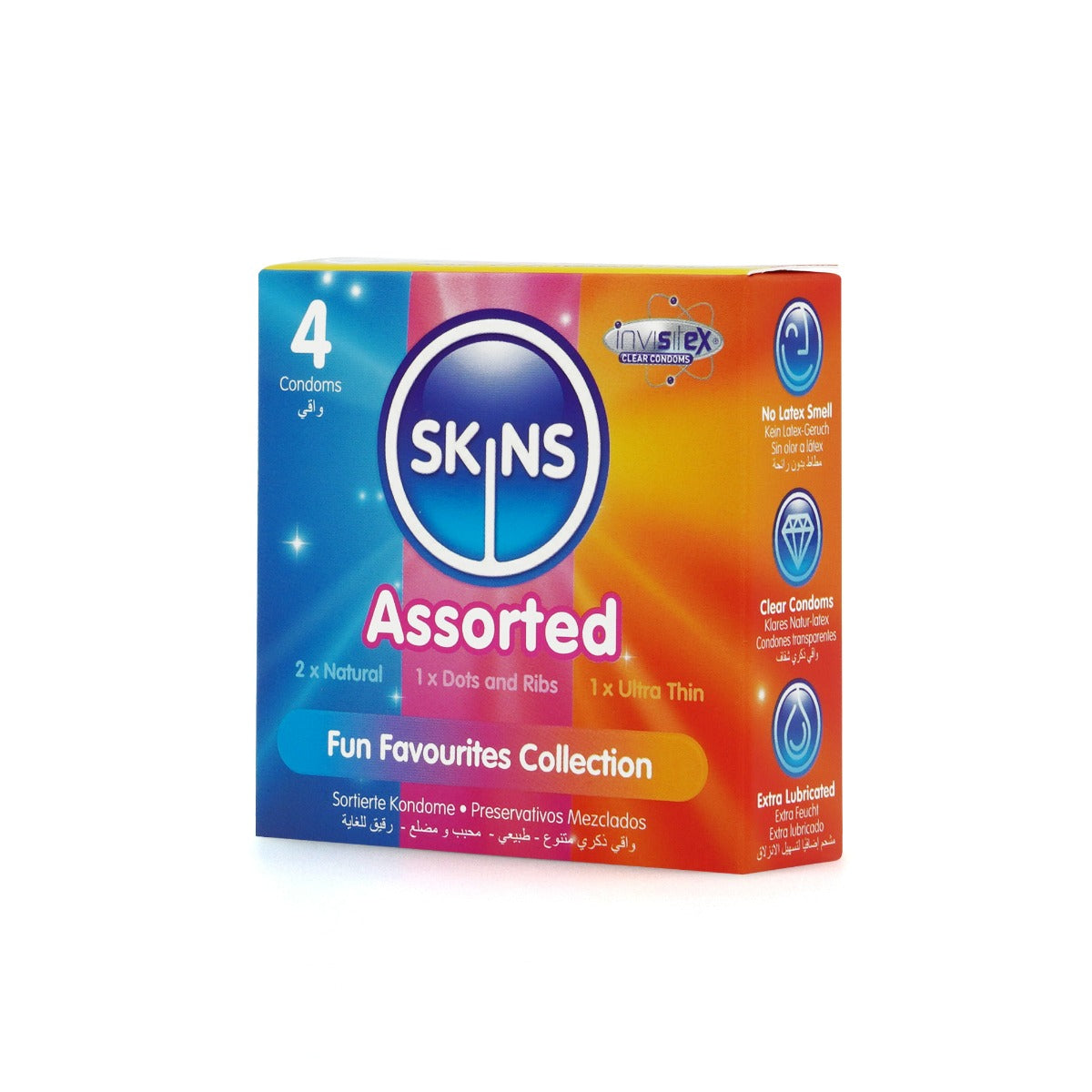 Skins Condoms Assorted 4 Pack - D&R NAT UT