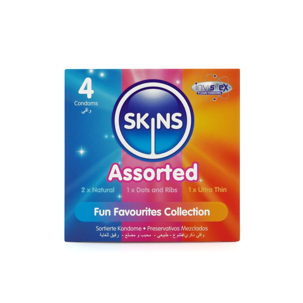 Skins Condoms Assorted 4 Pack - D&R NAT UT